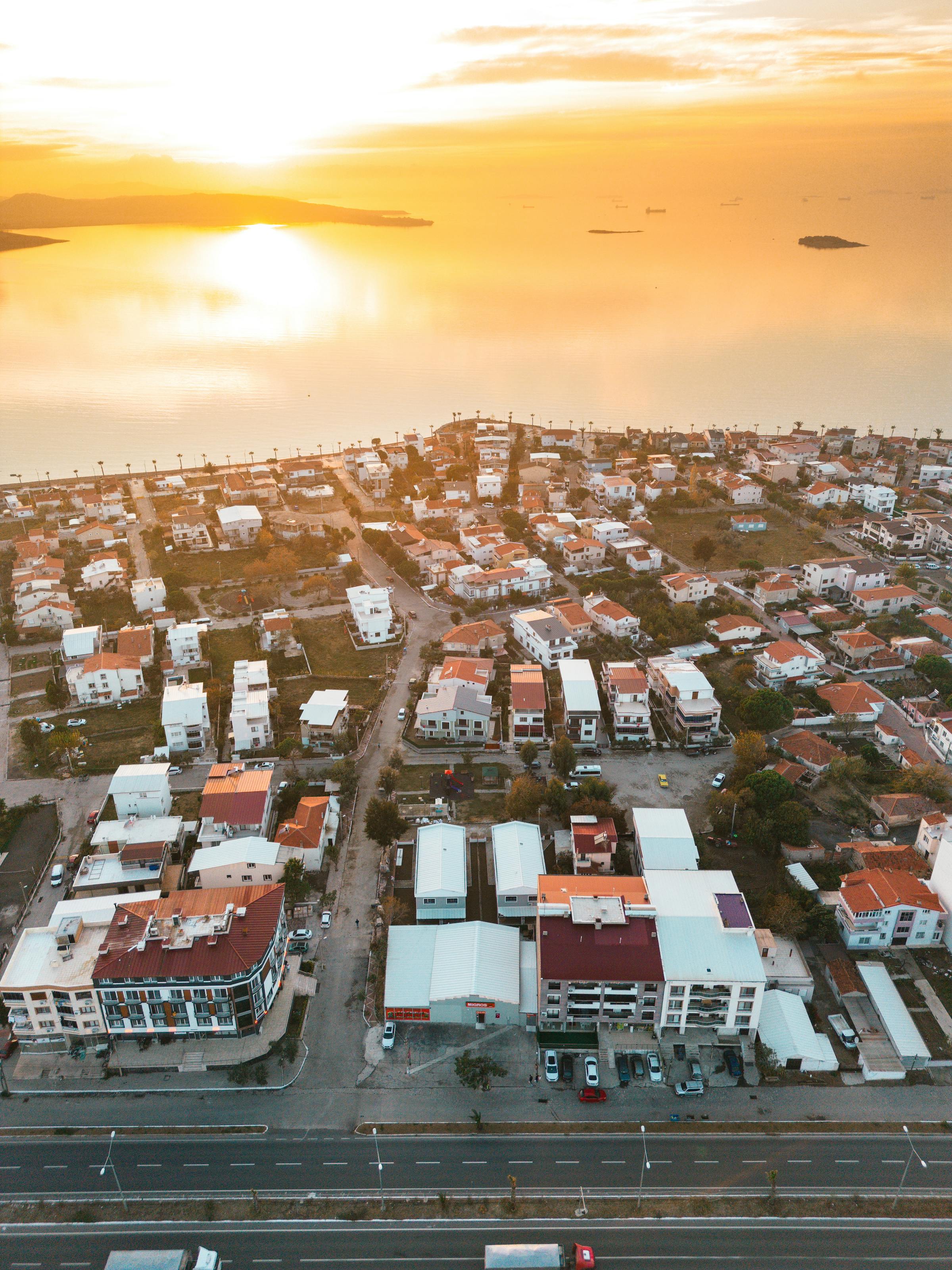 Izmir waterfront promenade at sunset
