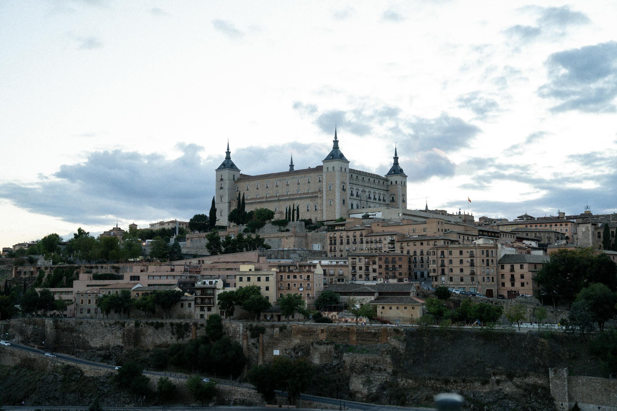 European cityscape at dusk